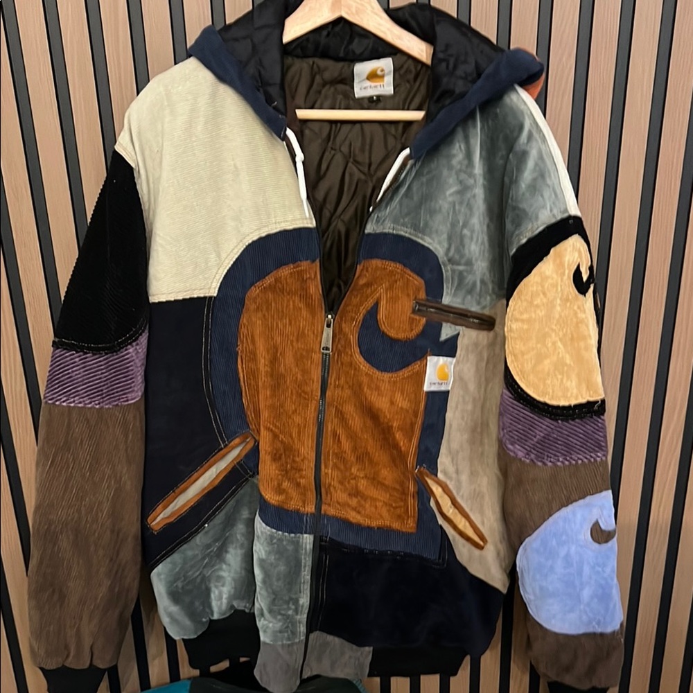 Carhartt Men's Multicolor Patchwork Hooded Jacket